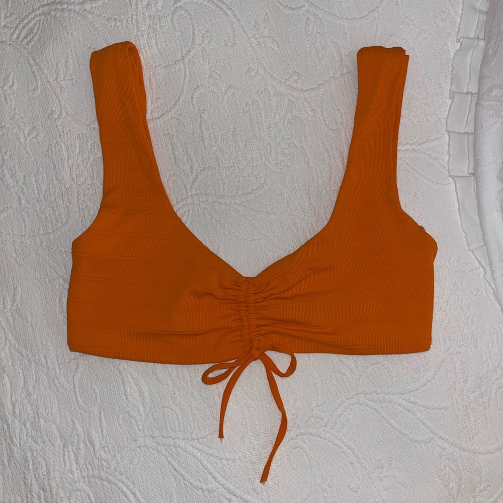 L*SPACE Orange bikini swim top like new